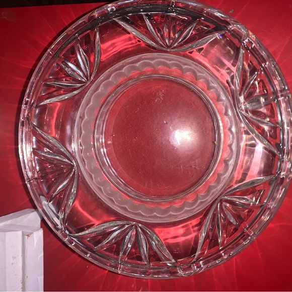 Elegant Clear Glass Gorham Crystal Bowl Frosted Base - Picture 4 of 4
